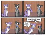  blush cat comic edit english_text featureless_crotch feline fur grape_jelly_(housepets!) housepets! mammal maxwell_(housepets!) notched_ear pointing_at_self purple_fur rick_griffin speech_bubble suggestive tagme text 