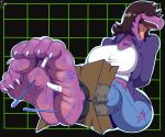  2019 4_toes anthro blush chalk claws clothed clothing deltarune feet female foot_focus hair pen reptile scalie signature simple_background soles solo stocks susie_(deltarune) teeth tickling toe_claws toes video_games white_background zp92 