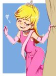  1girl blonde_hair blush diadem dress flat_chest jcm2 lola_loud long_hair looking_at_viewer model pink_dress solo tagme the_loud_house 