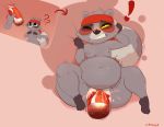  anthro beverage blush breasts cracker_(artist) female food inflation large_penetration mammal peggle penetration procyonid pussy raccoon roxy short_stack small_breasts soda suggestive suggestive_food thick_thighs video_games wide_hips 