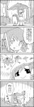  :d arms_up bus_stop closed_eyes comic commentary_request evolution geta greyscale hair_ornament hair_tubes highres holding holding_umbrella imagining karakasa_obake kochiya_sanae long_hair long_sleeves monochrome open_mouth rain short_hair skirt smile sparkle standing tani_takeshi tatara_kogasa tongue tongue_out touhou translation_request umbrella wings yukkuri_shiteitte_ne 