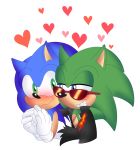  &lt;3 archie_sonic blush chocolatechippi hand_holding hedgehog male male/male mammal scourge_the_hedgehog sonic_(series) sonic_the_hedgehog sonourge 