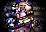  2018 absurd_res animatronic anthro bear bow_tie digital_media_(artwork) five_nights_at_freddy&#039;s funtime_freddy_(fnafsl) hat hi_res himenohinathan lagomorph machine male mammal puppet puppet_bonnie_(fnafsl) rabbit robot simple_background sister_location video_games 