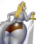  butt canine leemur_o_fluff leemur_o_fluff_(artist) mammal nude optixpanda princess_metalbum_the_wolf_knight_(character) wolf 