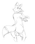  a-side anthro balls big_balls big_butt butt canine disney fox male mammal nick_wilde solo zootopia 