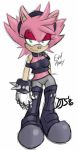  2006 amy_rose clothing female footwear gloves green_eyes hedgehog is_(artist) mammal shoes solo sonic_(series) 