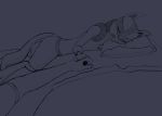  &lt;3 ambiguous_gender bed bedroom canine cross_hatching dark disembodied_hand fireproof hatching human inside love lucario mammal monochrome navel night nintendo open_mouth paws pillow pok&eacute;mon pok&eacute;mon_(species) romantic sleeping video_games 