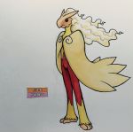  2017 3_toes alternate_color ambiguous_gender anthro avian beady_eyes beak biped bird black_eyes blaziken cape clothing crotch_tuft english_text fak&eacute;mon feathers firefightdex front_view frown full-length_portrait hair hatching_(technique) long_hair marker_(artwork) markings mfanjul mixed_media mostly_nude multicolored_feathers naked_cape nintendo orange_beak pen_(artwork) pok&eacute;mon pok&eacute;mon_(species) portrait red_feathers shadow simple_background socks_(marking) solo standing text toes toony traditional_media_(artwork) two_tone_feathers video_games white_background white_hair yellow_feathers 