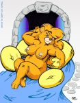  2007 anthro bear big_breasts breasts brown_eyes brown_hair disney fan_character female gummi_bears hair looking_at_viewer mammal nipple_piercing nipples nude overweight piercing slickpuppy solo 