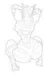  black_and_white female hi_res humanoid machine monochrome not_furry pacific_rim pose robot saber_athena saidra solo 