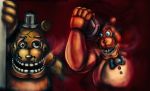  2018 animatronic bear bow_tie confnabon five_nights_at_freddy&#039;s five_nights_at_freddy&#039;s_2 hat machine mammal robot simple_background top_hat toy_freddy_(fnaf) video_games withered_freddy_(fnaf) 