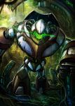  commentary_request copyright_request glowing highres moss no_humans official_art robot shield standing z.dk 