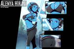  2018 aleyna_hirani alien bandanna big_breasts blue_eyes blue_skin breasts close-up clothed clothing comic dave_cheung english_text fan_character female freckles headphones humanoid jedi lightsaber navel navel_piercing nipple_bulge not_furry piercing smile solo star_wars text tight_clothing twi&#039;lek 
