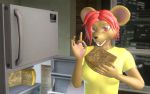  3d_(artwork) breasts cheese digital_media_(artwork) female food garry&#039;s_mod kitchen lordzbacon mammal mouse rodent smile solo 