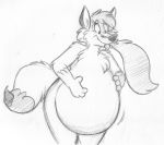  anthro belly big_belly canine duo fox kitsunezero male male_pred mammal oral_vore soft_vore tail_in_mouth vore wolf 