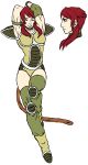  armor female hair humanoid muscular not_furry red_hair saiyan saiyan-and-homunculus solo the-saiyan 