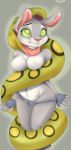  2018 4_fingers ambiguous_gender anthro big_breasts breasts camel_toe clenched_teeth clothed clothing coiling disney duo female feral fingerless_gloves fur gloves green_eyes imminent_vore judy_hopps lagomorph mammal mind_control mistydash navel nervous nipples open_mouth panties partially_clothed reptile scalie snake spiral_eyes teeth tongue topless underwear vore zootopia 