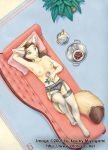  2005 alcohol anthro beverage canine clothed clothing female fennec flower fox garter hair kacey lingerie mammal panties pillow plant reclining rose sofa solo topless underwear wine 