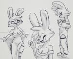  alcohol anthro beverage big_breasts breasts cleavage clothed clothing dress eyeshadow female knullox lagomorph legwear long_dress makeup mammal mature_(disambiguation) mature_female model_sheet rabbit smile solo standing stockings straw valerie_floplock wallet 