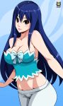  blue_hair blush breasts fairy_tail kyoffie12 large_breasts smile wendy_marvell 