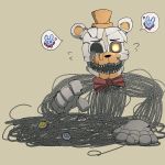  2018 ak_akikaze animatronic anthro bear bow_tie digital_media_(artwork) five_nights_at_freddy&#039;s freddy_fazbear&#039;s_pizzeria_simulator glowing glowing_eyes hat machine mammal molten_freddy_(fnaf) robot simple_background top_hat video_games 