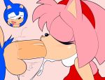  amy_rose anthro balls big_penis blue_fur blush clothing cum cum_in_mouth cum_inside dress drooling eyes_closed fellatio female fur hairband hedgehog looking_pleasured male male/female mammal motion_lines oral oral_penetration orgasm penetration penis pink_fur saliva sex simple_background sonic_(series) sonic_the_hedgehog supersegasonicss vein 