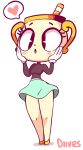  &lt;3 2018 animate_inanimate animated blush clothed clothing cuphead_(game) diives female flashing gloves humanoid ms._chalice not_furry object_head panties pictographics short_stack solo speech_bubble tongue tongue_out underwear 