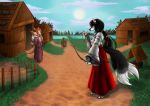  anime anthro archer canine cosplay era female feudal fox fujiokaaika inuyasha invalid_background invalid_tag kikyou mammal 