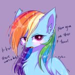  ... 2018 blue_feathers blush bust_portrait chest_tuft cute dialogue english_text equine eyebrows eyelashes feathered_wings feathers female feral friendship_is_magic fur hair heddopen hi_res inner_ear_fluff looking_at_viewer mammal multicolored_hair my_little_pony nude open_mouth pegasus portrait purple_background purple_eyes rainbow_dash_(mlp) rainbow_hair shaking shivering simple_background solo text tongue tuft water wet wet_hair wings 