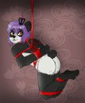  bear bound kaishi madkaichi male mammal nude panda rope rope_bondage rope_harness solo suspension 