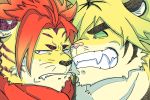  annoyed anthro duo eye_contact face_to_face feline honma_kaina23 looking_at_viewer magan male male/male mammal nomad smile stripes tiger tokyo_afterschool_summoners 