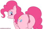  anus butt clitoris cute cutie_mark equine female feral friendship_is_magic hair horse looking_at_viewer looking_back mammal my_little_pony pinkie_pie_(mlp) pony presenting puffy_anus purplealacran pussy pussy_juice rear_view smile solo thick_thighs 