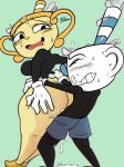  animate_inanimate blush breasts butt chalice clothing cum cup cuphead_(character) cuphead_(game) digital_media_(artwork) female gloves hi_res humanoid jyto male male/female ms._chalice mugman not_furry object_head open_mouth penetration sex simple_background smile straw video_games 