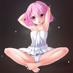  armpits arms_behind_head arms_up barefoot cameltoe camisole donedone feet knees_apart_feet_together lucid maplestory no_pants open_mouth panties pink_eyes pink_hair short_hair sitting soles solo spread_legs toes underwear white_camisole white_panties 