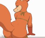  2018 animated anthro anus backsack balls bikini butt butt_focus canine cewljoke clothed clothing crossdressing disney fangs fox fur girly green_eyes half-closed_eyes inviting looking_at_viewer looking_back male mammal mostly_nude nick_wilde orange_fur perineum presenting presenting_anus presenting_hindquarters shaking_butt signature simple_background skimpy smile solo swimsuit tan_balls tan_fur teeth thick_thighs white_background zootopia 