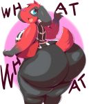  2018 absurd_res animal_crossing anthro big_breasts big_butt big_thighs blue_eyes breasts butt canine cherry_(animal_crossing) clothed clothing digital_media_(artwork) dog ear_piercing english_text female happy hi_res huge_butt hyper hyper_butt looking_at_viewer mammal nintendo overweight overweight_female piercing purse smile text thick_thighs trinity-fate62 video_games wide_hips 