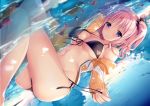  ass bikini navel original purple_eyes sousouman swimsuit water 