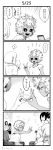  +++ /\/\/\ 4koma 6+girls :d ? ^_^ aiue0 ashido_mina asui_tsuyu bare_arms black_sclera blush boku_no_hero_academia closed_eyes closed_mouth comic dark_skin emphasis_lines eyes_closed facepalm fingernails fox_shadow_puppet greyscale hagakure_tooru hair_rings hand_up hands_together heart highres horns invisible jirou_kyouka kiss_day looking_at_another medium_hair millipen_(medium) monochrome multiple_girls open_mouth outstretched_arm shirt short_sleeves shorts sidelocks sitting sleeveless sleeveless_shirt smile sound_effects spoken_question_mark standing t-shirt towel towel_around_neck traditional_media twitter_username uraraka_ochako yaoyorozu_momo 