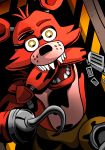  2018 absurd_res animatronic anthro canine digital_media_(artwork) five_nights_at_freddy&#039;s fox foxy_(fnaf) hi_res hook looking_at_viewer machine male mammal robot shu_20625 simple_background video_games 