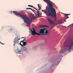 2018 animatronic anthro canine danchundemei digital_media_(artwork) eye_patch eyes_closed eyewear five_nights_at_freddy&#039;s fox foxy_(fnaf) hi_res machine male mammal robot simple_background video_games 