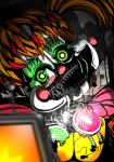  2018 absurd_res animatronic creepy digital_media_(artwork) female five_nights_at_freddy&#039;s freddy_fazbear&#039;s_pizzeria_simulator glowing glowing_eyes hi_res humanoid looking_at_viewer machine not_furry robot scrap_baby_(fnaf) shu_20625 simple_background video_games 