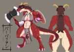  1girl breasts dragon furry mayoi89g red_eyes solo tongue 