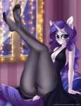  anthro anxiety-chan blush breasts butt cleavage clothed clothing digitigrade equine feet female friendship_is_magic horn humanoid_feet mammal my_little_pony panties rarity_(mlp) toes underwear unicorn 