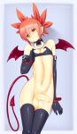  armwear balls bracelet clothing collar crossgender cum demon dickgirl disgaea elbow_gloves etna flat_chested gloves intersex jewelry membranous_wings necrosmos not_furry penis pointy_ears red_eyes smile solo spade_tail succubus video_games wings 