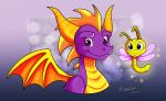  2018 arthropod digital_media_(artwork) dragon dragonfly horn insect looking_at_viewer male purple_eyes ratchetjak reptile scalie smile spyro spyro_the_dragon video_games wings 