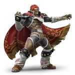  3d absurdres armor cape full_body ganondorf gerudo gloves highres huge_filesize male_focus official_art red_hair smile solo super_smash_bros. super_smash_bros._ultimate the_legend_of_zelda the_legend_of_zelda:_ocarina_of_time transparent_background 