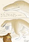  ... absurd_res air_vent albertosaurus ambiguous_gender angry avian butt comic dinosaur english_text feral gryphon hi_res lennard looking_back one_eye_closed reptile scalie shanji smile text theropod turmash tyrannosaurid wink 