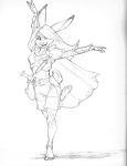  anthro armor bag candi_(megan_giles) cape clothed clothing dagger female hair lagomorph mammal megan_giles melee_weapon rabbit sketch solo weapon 