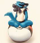  anal anal_penetration anus butt looking_back lucario male nintendo open_mouth penetration pok&eacute;mon pok&eacute;mon_(species) pullmytail sexercise_ball solo tongue tongue_out video_games 