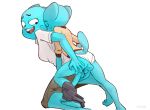  2018 5_fingers age_difference all_fours anthro anus balls blue_fur bottomless breasts cartoon_network cat clothed clothed_sex clothing digital_media_(artwork) doggystyle duo feline female from_behind_position fur gumball_watterson incest looking_back male male/female mammal mature_female mother mother_and_son nicole_watterson open_mouth parent penetration penis rear_view sex size_difference son ta777371 the_amazing_world_of_gumball vaginal vaginal_penetration young 